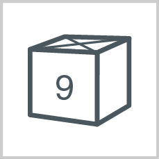 Packets/rolls per box/polybag: 9