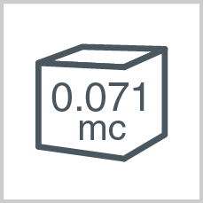 Volume: 0.071 mc