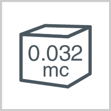 Volume: 0.032 mc